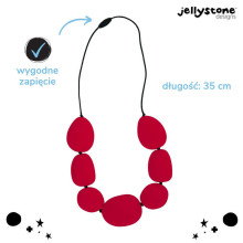 Silicone necklace, red, Jellystone Designs