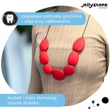 Silicone necklace, red, Jellystone Designs