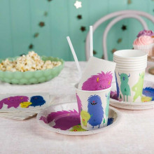 Monsters of the World design paper cups, Rex London