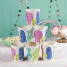 Monsters of the World design paper cups, Rex London