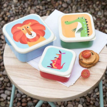 Set Of 3 Colourful Creatures Snack Boxes, Rex London