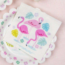 Flamingo Bay Cocktail Napkins, Rex London