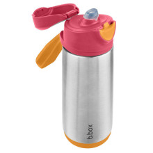 500ml insulated sport spout bottle - strawberry shake, b.box