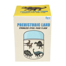 Prehistoric Land Stainless Steel Food Flask, Rex London