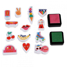 Top Banana Set Of Mini Stamps, Rex London