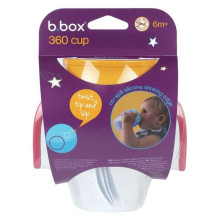 b.box 360° cup for learning to drink for children - sippy training cup strawberry shake