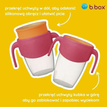 b.box 360° cup for learning to drink for children - sippy training cup strawberry shake