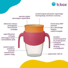 b.box 360° cup for learning to drink for children - sippy training cup strawberry shake