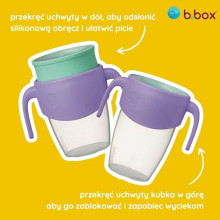 b.box 360° cup for learning to drink for children - sippy training cup lilac pop