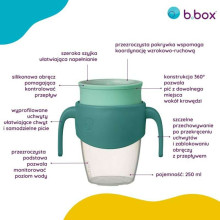 b.box 360° cup for learning to drink for children - sippy training cup, emerald forest