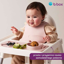 b.box roll + go BLW roll-up feeding mat for children to eat independently latte