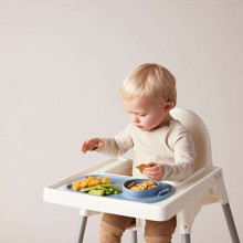 b.box roll + go BLW roll-up feeding mat for children to eat independently latte