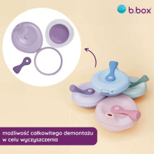 b.box fill+feed Silicone bowl with a lid for feeding babies and children lullaby blue