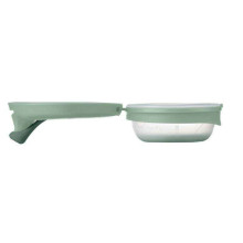 b.box fill+feed Silicone bowl with a lid for feeding babies and children sage