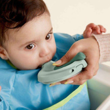 b.box fill+feed Silicone bowl with a lid for feeding babies and children blush