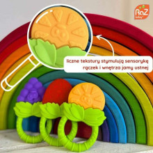 Fruit Teethers 3 pcs. - safe silicone teethers for babies and children for teething RaZbaby