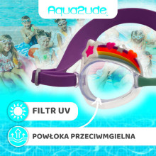 Aqua2ude Children's anti-fog swimming goggles - Rainbow with stars swimming goggles for the swimming pool Age: 3+