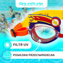 Aqua2ude Children's anti-fog swimming goggles - Lightning bolt swimming goggles for the swimming pool Age: 3+