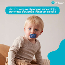 b.box pacifier for newborns and infants twin pack – symmetrical silicone pacifier 6 months+, Ocean/Sky