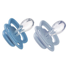 b.box pacifier for newborns and infants twin pack – symmetrical silicone pacifier 6 months+, Ocean/Sky