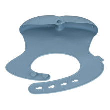 b.box Roll-up silicone bib with an open pocket - a soft bib for children and babies, Ocean