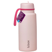 Insulated Flip Top Bottle – stainless steel, 1l thermos Pink Paradise, b.box