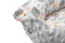 Baby nest Minky – hedgehogs grey