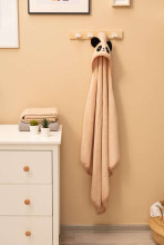 SOFT BATH TOWEL PANDA 90X90 BEIGE