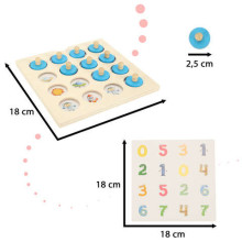 Koka spēle MEMORY Montessori+4 kārtis KX5365