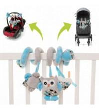 Plīša spirāle OWLS blue 4BABY OB07 Play&Edu