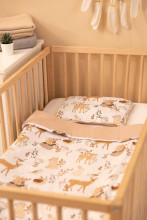 COTTON-MUSLIN SET PACK. THE WOLF AND FRIENDS BEIGE