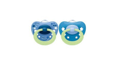 730639 SIGNATURE NIGHT SILICONE SOOTHING TAT 0-6 2 PCS/PUD