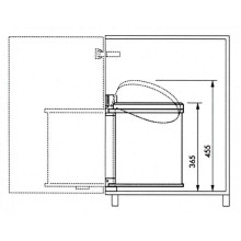 Мусорное ведро встроенное Compact-Box M 15л