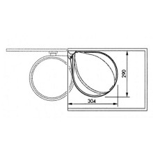 Atkritumu tvertne iebūvējamā Compact-Box M / 15L / balta