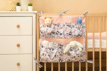 BED ORGANIZER PINK BUTTERFLIES