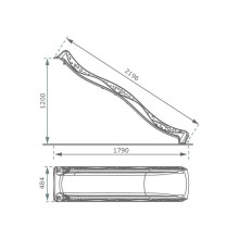 Green slide, 220 cm