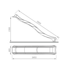 Green slide, 290 cm