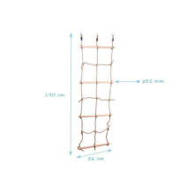 Kāpšanas tīkls ar koka pakāpieniem (560 x 320 mm)