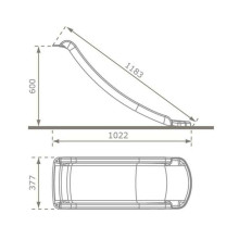 Green slide, 118 cm