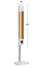 Infrasarkanais sildītājs “Mila” 2500W, melns