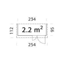 Koka šķūnītis „Lapsa“ 2,2 m2