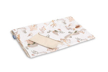 TWO-ELEMENT BEDDING THE WOLF AND FRIENDS BEIGE 100X135 