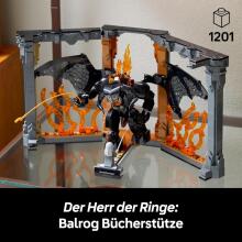 Lego Icons The Lord of the Rings Art.10367 Bookshelf Decoration with Gandalf the Grey Mini Figure & Dragon Figure