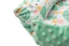 Baby nest Minky – hedgehogs mint