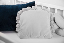 Pillow With a Frill – Velvet grey