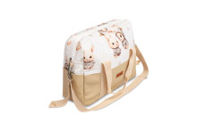 STROLLER BAG ECO LEATHER BEIGE BUNNIES