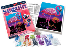 KITFIX DIY set Sequin Art Red Frankie the Flamingo