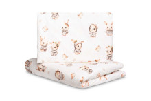 2 PIECE BEDDING BEIGE BUNNIES 100X135 CM