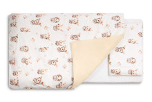 2 PIECE BEDDING BEIGE BUNNIES 100X135 CM