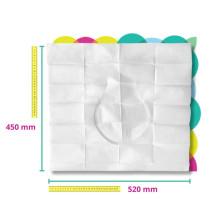 WuCetki Disposable paper toilet seat pads with comfortable XXL edges for children and adults 3 pcs.